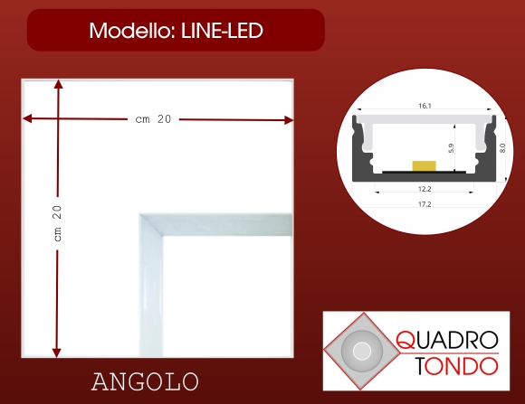 EUREKA Profilo LINE-LED Cartongesso e alluminio Angolo LL06
